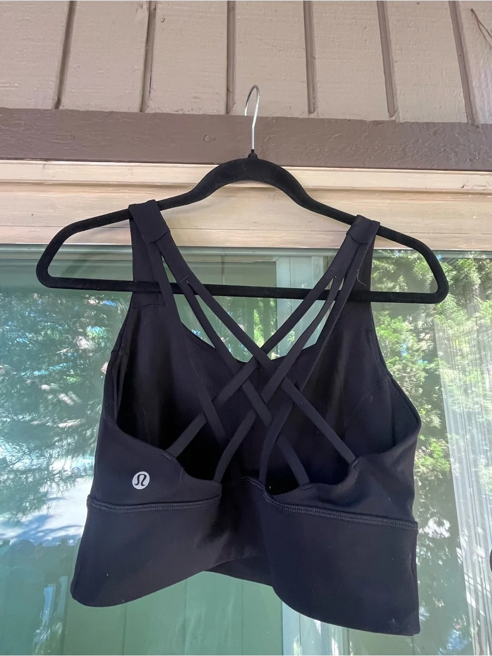 lululemon athletica Black Strappy Longline Sports Bra